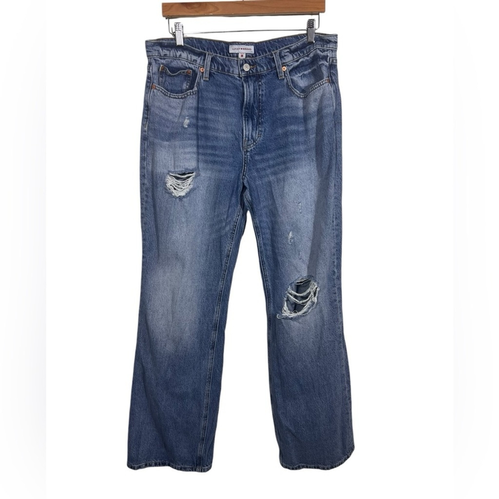 Lucky Brand Boyfriend Midrise Flare Size 14